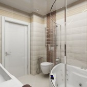 Бежевые ванные комнаты фото - дизайн интерьера