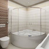 Бежевые ванные комнаты фото - дизайн интерьера