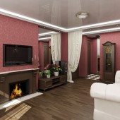 Красные гостиные фото - дизайн интерьера