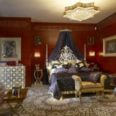 Красные спальни фото - дизайн интерьера