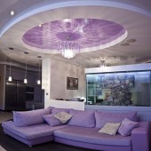 Фиолетовые гостиные фото - дизайн интерьера