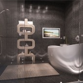 Черные ванные комнаты фото - дизайн интерьера