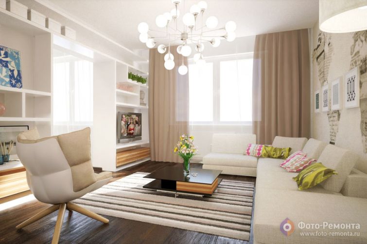 Интерьер квартиры в ЖК Триумф Парк-2, 80 кв.м.