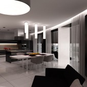 Гостиная, вид на кухню