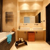 Бежевые ванные комнаты фото - дизайн интерьера