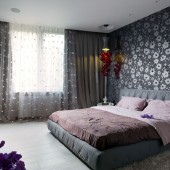 Спальня в темных тонах