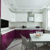 Фиолетовые кухни фото - дизайн интерьера