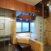 Коричневые ванные комнаты фото - дизайн интерьера