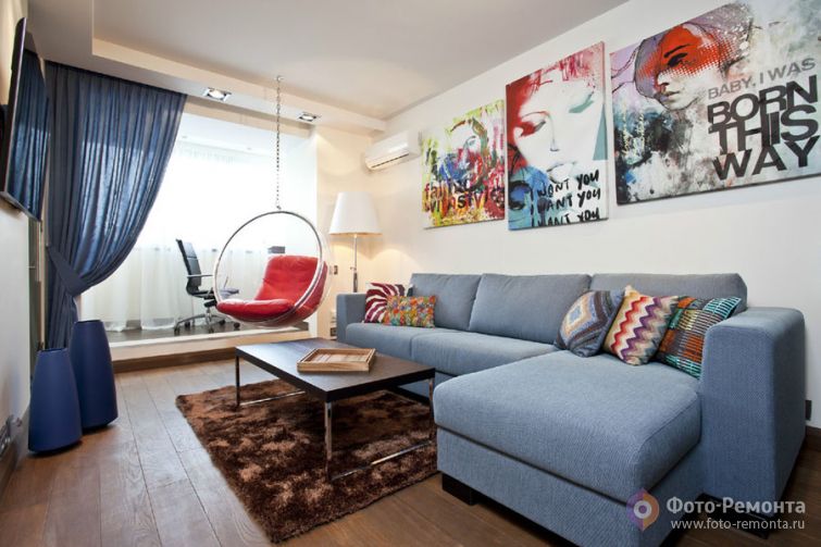 Интерьер двухкомнатной квартиры в Москве, 56 кв.м.