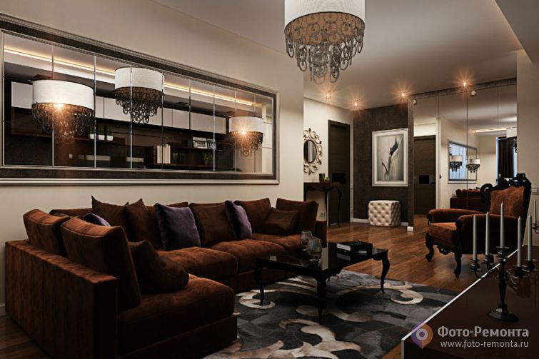 Интерьер квартиры в стиле арт-деко, 65 кв.м.