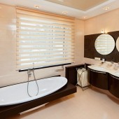 Бежевые ванные комнаты фото - дизайн интерьера