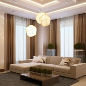 Дизайн гостиной и кухни от Antonovich Design