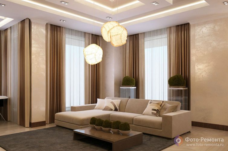 Дизайн гостиной и кухни от Antonovich Design