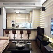 Кухня с барной стойкой