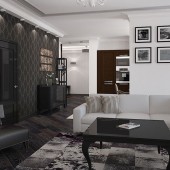 Гостиная, вид на кухню