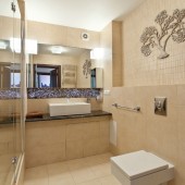 Бежевые ванные комнаты фото - дизайн интерьера