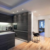 Интерьер кухни в серых тонах, Швеция