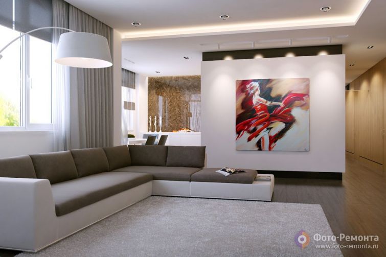 Интерьер большой квартиры от Ольги Стариковой