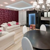 Красные гостиные фото - дизайн интерьера