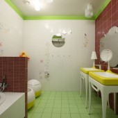 Ванная с яркими акцентами