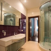 Бежевые ванные комнаты фото - дизайн интерьера