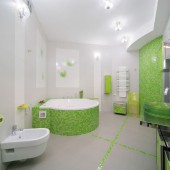 Зеленые ванные комнаты фото - дизайн интерьера