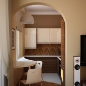 Гостиная, вид на кухню