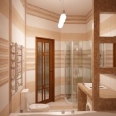 Бежевые ванные комнаты фото - дизайн интерьера