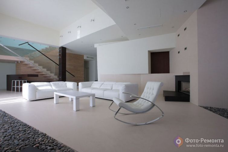 Интерьер дома в стиле минимализм, 560 кв.м.