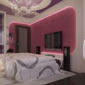 Фиолетовые спальни фото - дизайн интерьера