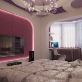 Фиолетовые спальни фото - дизайн интерьера