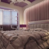 Фиолетовые спальни фото - дизайн интерьера