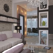 Гостиная, вид на кухню