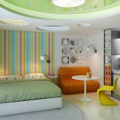 Спальня и маленькая кухня