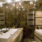 Бежевые ванные комнаты фото - дизайн интерьера