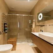 Бежевые ванные комнаты фото - дизайн интерьера