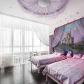 Розовые детские комнаты фото - дизайн интерьера