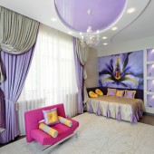 Фиолетовые детские комнаты фото - дизайн интерьера