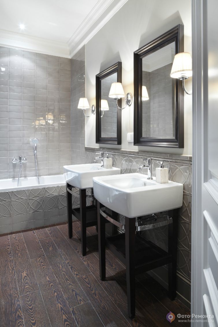  Интерьер большой ванной комнаты