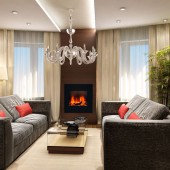 Интерьер двухуровневой квартиры, 192 кв.м.