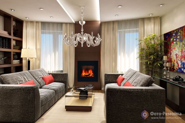 Интерьер двухуровневой квартиры, 192 кв.м.