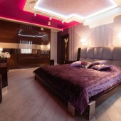 Фиолетовые спальни фото - дизайн интерьера