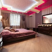Фиолетовые спальни фото - дизайн интерьера