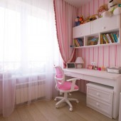 Розовые детские комнаты фото - дизайн интерьера