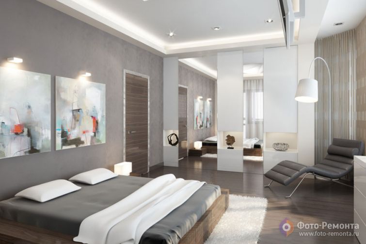  Оформление большой спальни