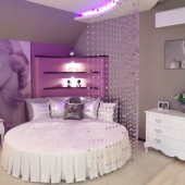 Фиолетовые спальни фото - дизайн интерьера
