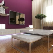 Фиолетовые гостиные фото - дизайн интерьера
