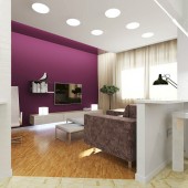 Фиолетовые гостиные фото - дизайн интерьера