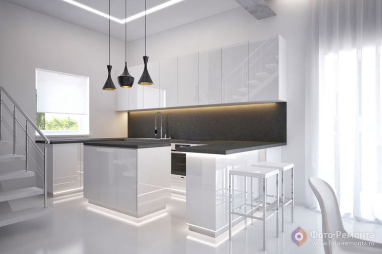  Белая кухня дизайн