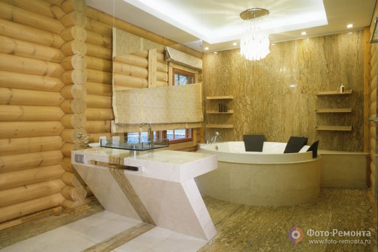  Дизайн интерьера ванной комнаты в стиле кантри